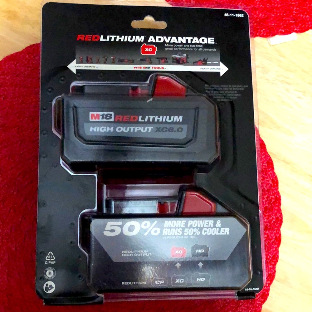 M18 Red Lithium High Output XC6.0.